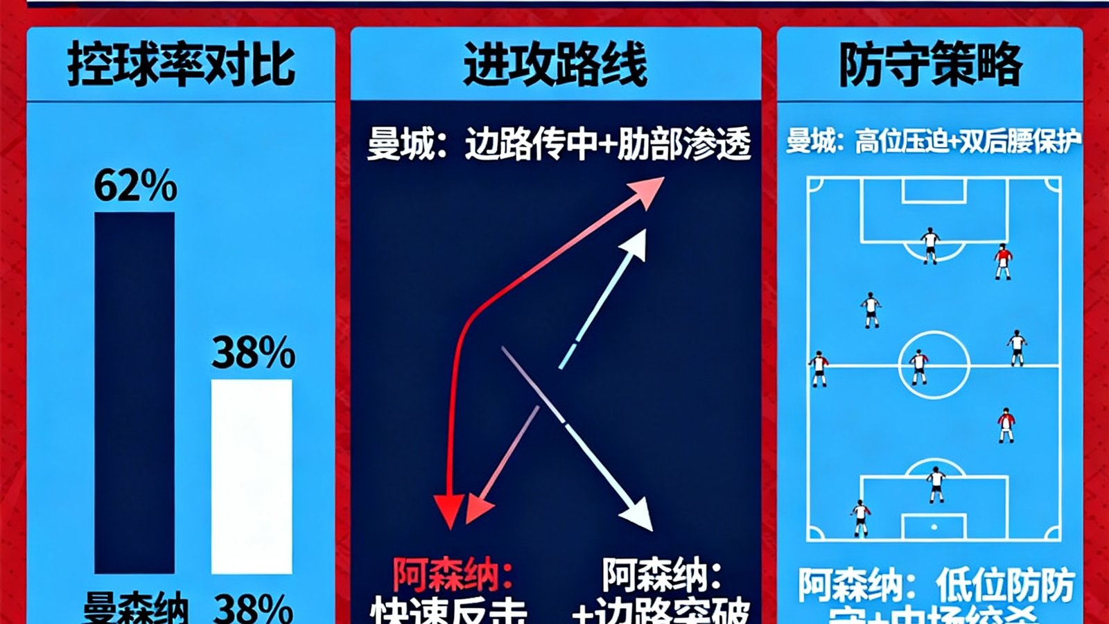 英超焦点战曼城对阵阿森纳赛后战术复盘，瓜迪奥拉与阿尔特塔战术博弈分析